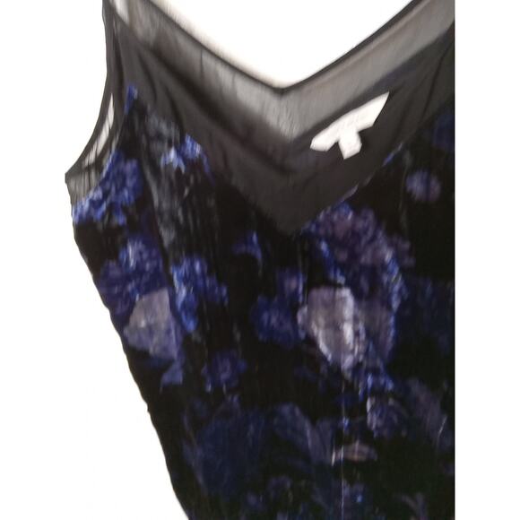 Lucky Brand Small Tank Top Crushed Velvet Cami Blouse Whimsigoth Fun Party - Picture 5 of 8